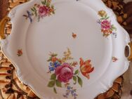 Rosenthal Kuchenteller mit Streublümchen+ Goldrand /Bleikristall/ Gebäckschalen - Bretnig-Hauswalde