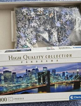 i00) 1x gelegtes Panorama Puzzle 1000 - New York (bei Dämmerung) - Clementoni 39434 - Garbsen