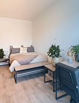 URBAN BASE: Vollmöbliertes Standard-Apartment mit EBK, ALL-IN-MIETE, UVM. am Rheinufer - Düsseldorf