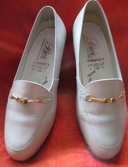 NEU * DESIGNER * Echt Leder * Loafer * Mokkasin * Pumps * Schuhe ''BLeiL SANIPED'' Gr. 37,5- 38 * 37½- 38 * 4,5 * perlmutt- ivory- champagner- cremè * - Riedlingen
