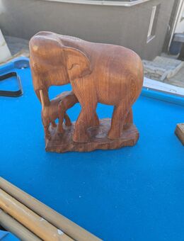2x Bastler Handgefertigte Figuren, Dekorationen einmal Pferd und einmal Elefant mit kind - Albstadt