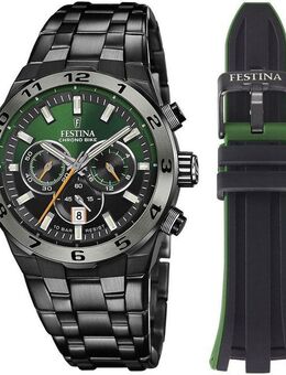 Festina Chronograph Chrono Bike 2024 - Special Edition F20673/2, (Set, 3-tlg., mit Wechselband und Werkzeug), Armbanduhr, Quarzuhr, Herrenuhr, Stoppfunktion, Special Edition
