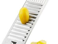GEFU Gemüsehobel PATO, Edelstahl, Kunststoff, (1-St), 12 Klingen für gleichm. Kartoffelscheiben