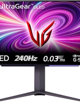 LG 27GS95QE-B LED-Monitor (67 cm/27 ", 2560 x 1440 px, QHD, 0,03 ms Reaktionszeit, 240 Hz, OLED)