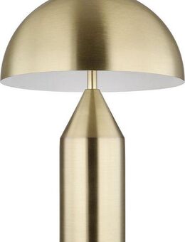 GLOBO LIGHTING LED Tischleuchte ATOMA, ohne Leuchtmittel, zylindrischer Sockel und halbrunden Schirm
