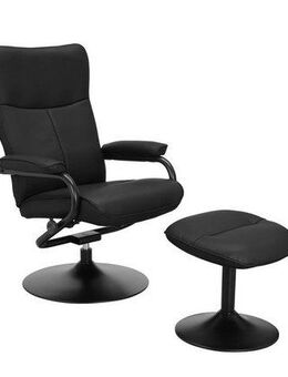 andas Relaxsessel Istad, TV-Sessel, Sessel mit Hocker und Schlaffunktion, mit Drehfuß, nordisches Design und Hocker