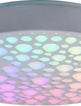 Reality Leuchten LED Deckenleuchte Chizu, CCT - über Fernbedienung, Memoryfunktion, LED fest integriert, Farbwechsler, warmweiß - kaltweiß, Regenbogen RGB-Wechsel, dimmbar per Fernbedienung, Memory, Nachtlicht