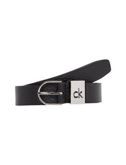 Calvin Klein Ledergürtel CK LOOP THIN ROUND BUCKLE 2.5 Logoprägung