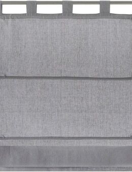 Kutti Raffrollo Metis Leinen, mit Schlaufen, freihängend, einfarbig, blickdicht, Schlaufenrollo, 100% reines Leinen