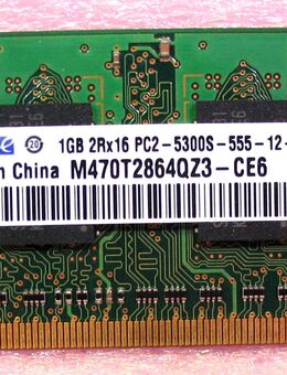 Samsung - 1 GB RAM - M470T2864QZ3-CE6 - 2Rx16 PC2-5300S-555-12-A3 - Biebesheim (Rhein)