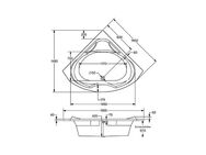 OTTOFOND Eckwanne Madras, (2-tlg), mit Wannenträger