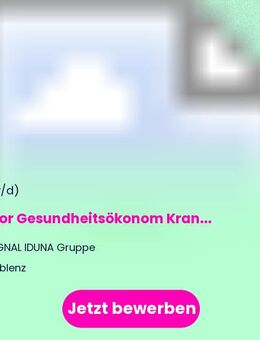 Senior Gesundheitsökonom (m/w/d) Krankenversicherung - Koblenz