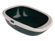 kooa Schalentoilette aus 100% recyceltem Plastik - dunkelgrün / beige