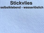 Stickvlies selbstklebend wasserlöslich bedruckbar Vlies sticken maschinensticken handsticken DIY Hobby wash away Stabilisator - Glanbrücken