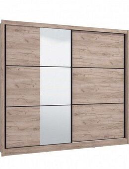 INOSIGN Schwebetürenschrank Navara Kleiderschrank mit Spiegel Wäscheschrank Garderobe Kleiderschrank mit Spiegel, FSC®-zertifiziert, 242,5x215,5x61cm