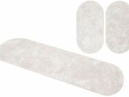 Bruno Banani Hochflor-Bettumrandung Dana Teppich, Kundenliebling, Höhe 30 mm, (3-tlg), unifarben, Mikrofaser, pflegeleicht, Bettvorleger, Schlafzimmer