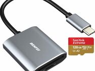 OTG USB 3.0 Typ C, DUAL Speicherkartenleser BENFEI, SD & MicroSD Laufwerke, Sandisk Extreme MicroSDXC 128GB mit einer Datenübertragung von bis zu 200MB/s, inklusive SD-Adapter - Fürth