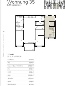 Wohnen im Spessart Manor: 3 Zimmer Wohnung mit EBK und Balkon - Aschaffenburg
