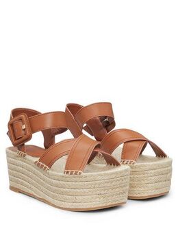 BOSS Machica_Pltsan Plateausandaletten Sommerschuh, Sandale, Plateau, Urlaubschuh mit verstellbarer Schnalle