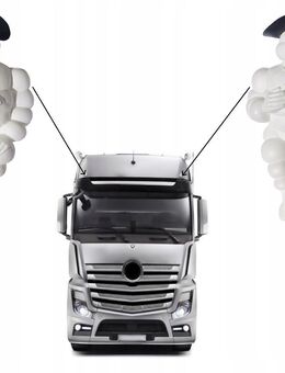 2x MICHELIN Mann BELEUCHTETER DACHMANN FIGUR 29CM Lampe Beleuchtung LKW MAN DAF MERCEDES RENAULT VOLVO ACTROS TGX TGA etc. Design 3 - Wuppertal