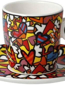 Goebel Espressotasse Britto, Metall, Porzellan, Pop Art, Romero Britto - All We Need is Love