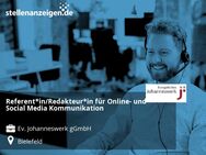 Referent*in/Redakteur*in für Online- und Social Media Kommunikation - Bielefeld