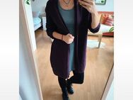 Strickjacke Cardigan L XL lang Bordeaux weinrot oversized - Gießen