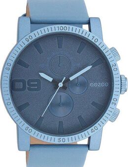 OOZOO Quarzuhr C11216, Armbanduhr, Herrenuhr, Lederarmband, Chrono-Look