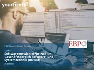 Softwareentwickler*in .NET im Geschäftsbereich Software- und Systemtechnik (m/w/d) - Berlin