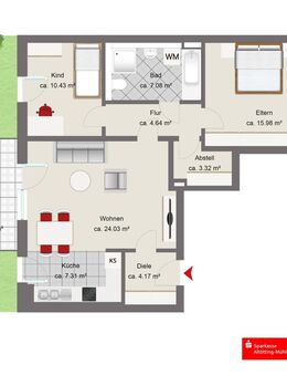 Neubau Erdgeschosswohnung mit Garten in Burghausen - Burghausen