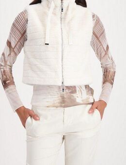 Monari Fellimitatweste Weste fake fur Regular fit mit Stehkragen