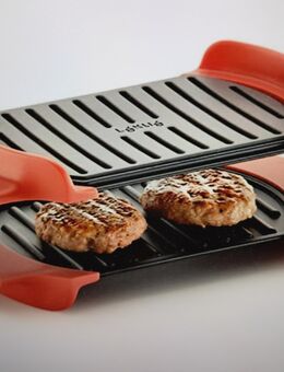 Mikrowellengrill von Lekue in Schwarz/Rot 25,2 cm x 14,8 cm NEU!!! - Bad Salzschlirf