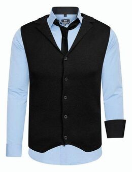 Rusty Neal Langarmhemd bestehend aus Hemd, Weste und Krawatte