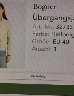 BOGNER Übergangsjacke, Gr. 40, wie neu! - Münster