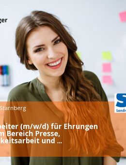 Sachbearbeiter (m/w/d) für Ehrungen in unserem Bereich Presse, Öffentlichkeitsarbeit und Ehrenamt (in Teilzeit) - Pöcking