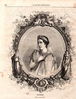 Rachel , Mademoiselle Rachel, Elisa Rachel Felix, 1821 - 1858 , Schauspielerin , Frankreich , Blatt 24,5cm x 21cm ,M400 - Görlitz