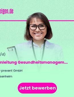 Teamleitung Gesundheitsmanagement (m/w/d) - Rosenheim