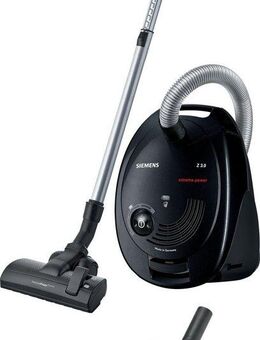SIEMENS Bodenstaubsauger Z 3.0 extreme power VSZ3XTRM11, Made in Germany, Hygiene-Filter, 850 W, mit Beutel, hohe Saugkraft, integriertes Zubehör, XXL-Polsterdüse, schwarz