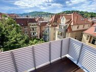 Maisonette Stuttgart Zentrum, Dachterrasse und Balkon, Kulturdenkmal - Aussicht über die Innenstadt - Stuttgart