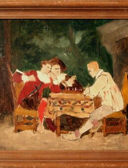 Seiler, Carl Wilhelm Anton, Ölzeichnung auf Malkarton - Berlin Steglitz-Zehlendorf