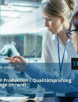 Teamleiter Produktion / Qualitätsprüfung und Montage (m/w/d) - Fulda