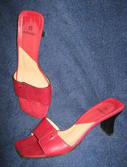 NEUw * Edel * Echt Leder * High- Heels * Pinup * Pantoletten * Sandaletten "Etienne Aigner" Gr. 36,5 * 3,5 - 3½ * 36½ * kirsch- bordaux- wein- dunkel- rot * - Riedlingen