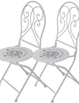 Garden Pleasure Gartenstuhl Bayo (Set, 2 St), 2er Set, Stahl/Textil, stapelbar