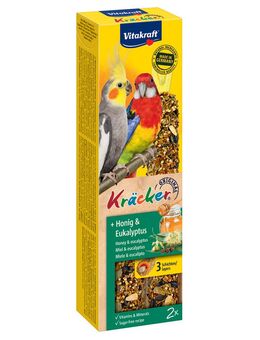 Vitakraft Kräcker Großsittich - 2 x 2 Sticks Honig & Eukalyptus