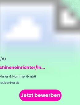 Maschineneinrichter/in (m/w/d) - Straubenhardt