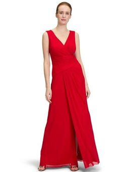 Vera Mont Abendkleid Damen Abendkleid mit V-Ausschnitt Falten