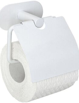 WENKO Toilettenpapierhalter Turbo-Loc® Modell Orea, mit Deckel, Edelstahl, Befestigen ohne Bohren