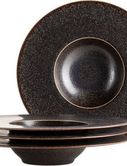 MÄSER Pastateller Gourmetteller Powerful, aus Porzellan, (4 St), Geschirr-Set, Teller-Set