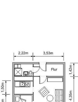 möblierte 1- Raumwohnung mit Dusche und Aufzug - Lichtenstein (Sachsen)