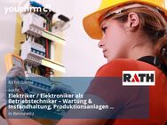 Elektriker / Elektroniker als Betriebstechniker – Wartung & Instandhaltung, Produktionsanlagen (m/w/d) - Bennewitz